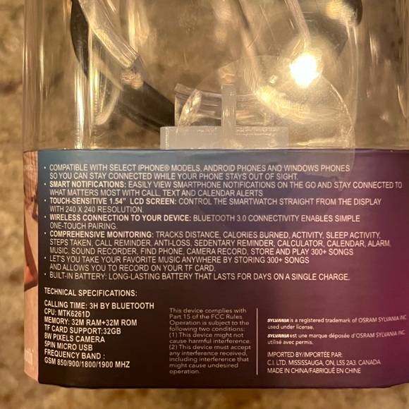 Sylvania Bluetooth Smart Watch - Picture 3 of 4